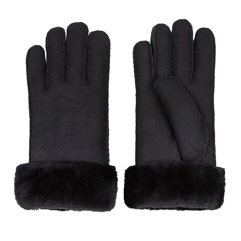 Women’s Winter Black Merino Sheepskin Mittens