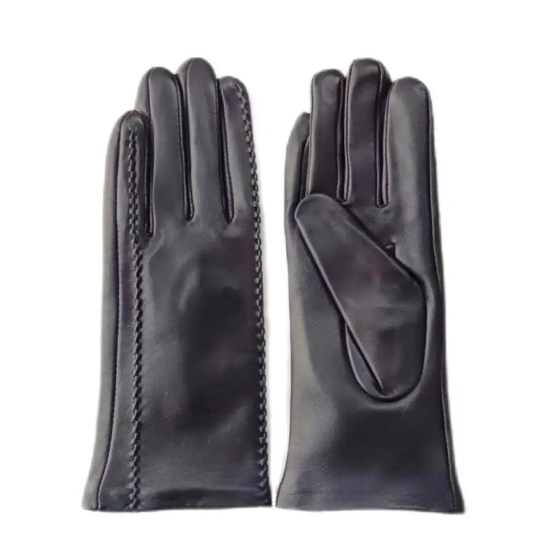 Women’s Winter Black Touchscreen Leather Gloves