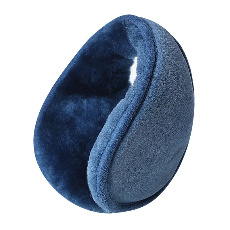 Men’s Winter Blue Wool Earmuffs