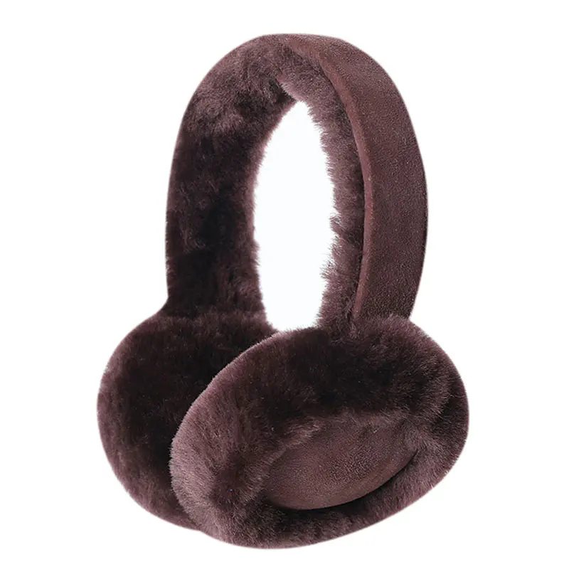 Men’s Winter Chocolate Color Wool Earmuffs