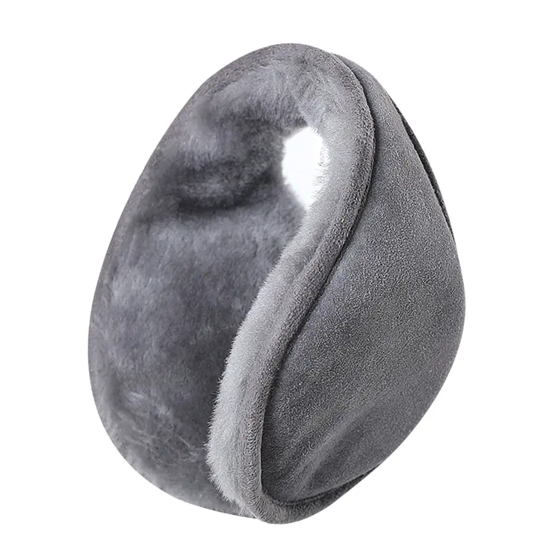 Men’s Winter Grey Wool Earmuffs
