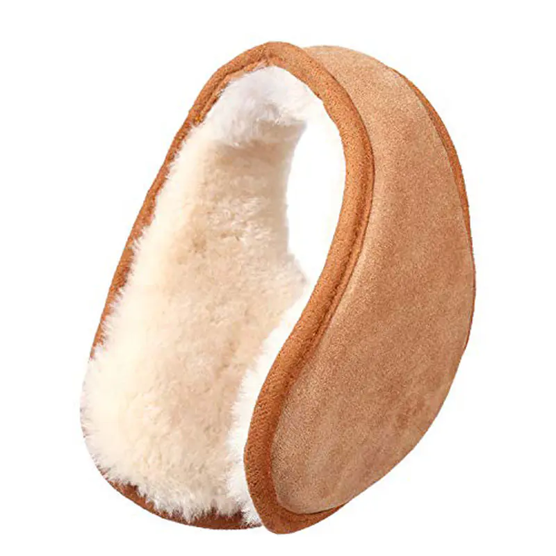 Men’s Winter Light Maroon Wool Earmuffs