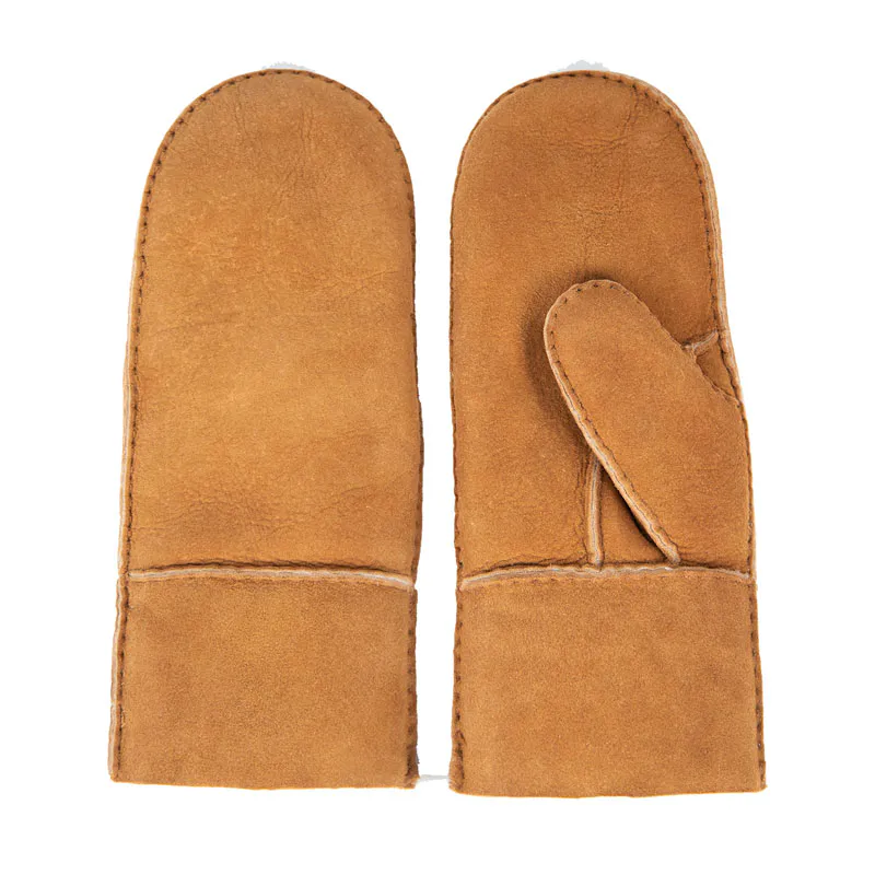 Women’s Winter Maroon Merino Sheepskin Mittens